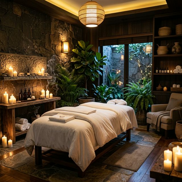Luxury spa treatment room